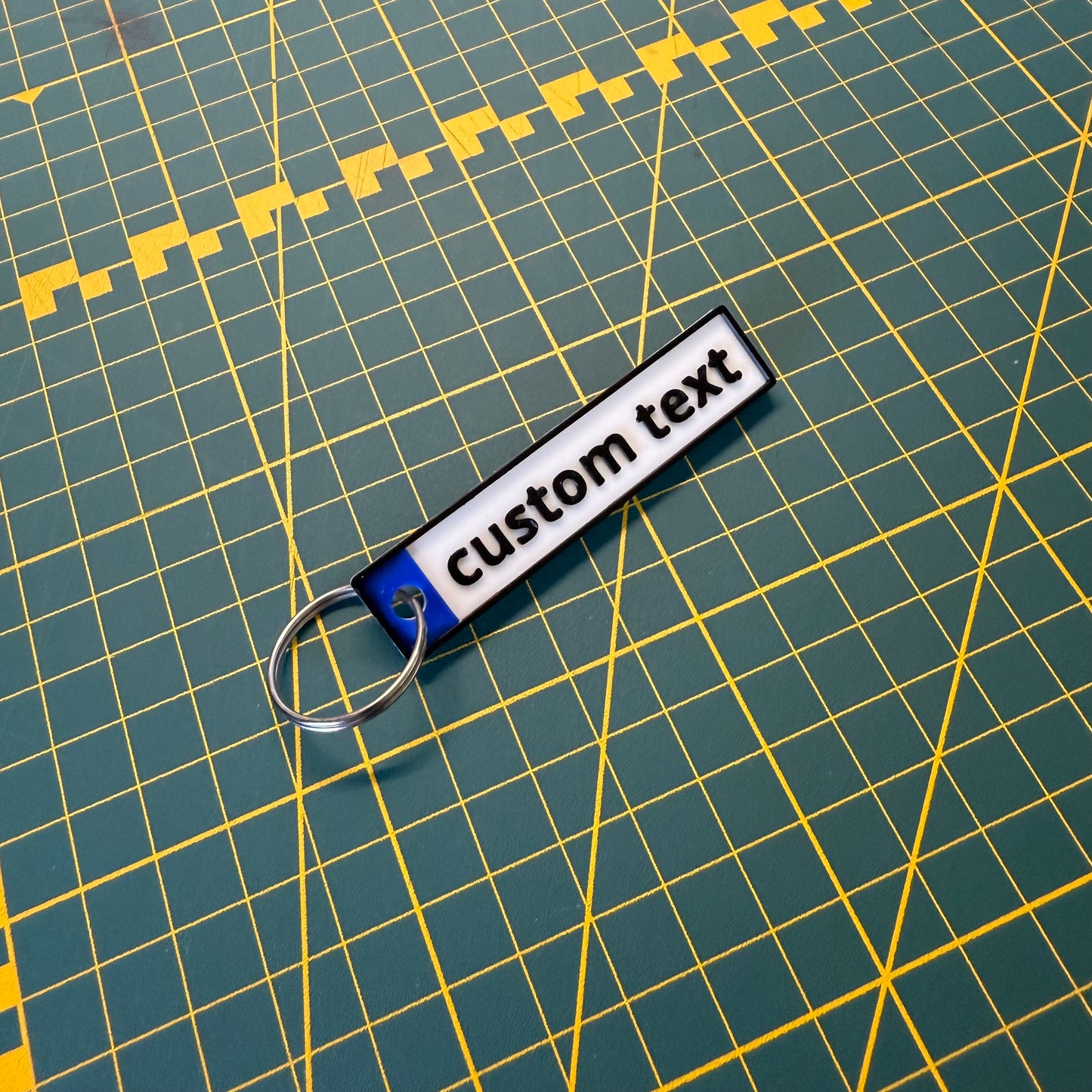 number plate keyring