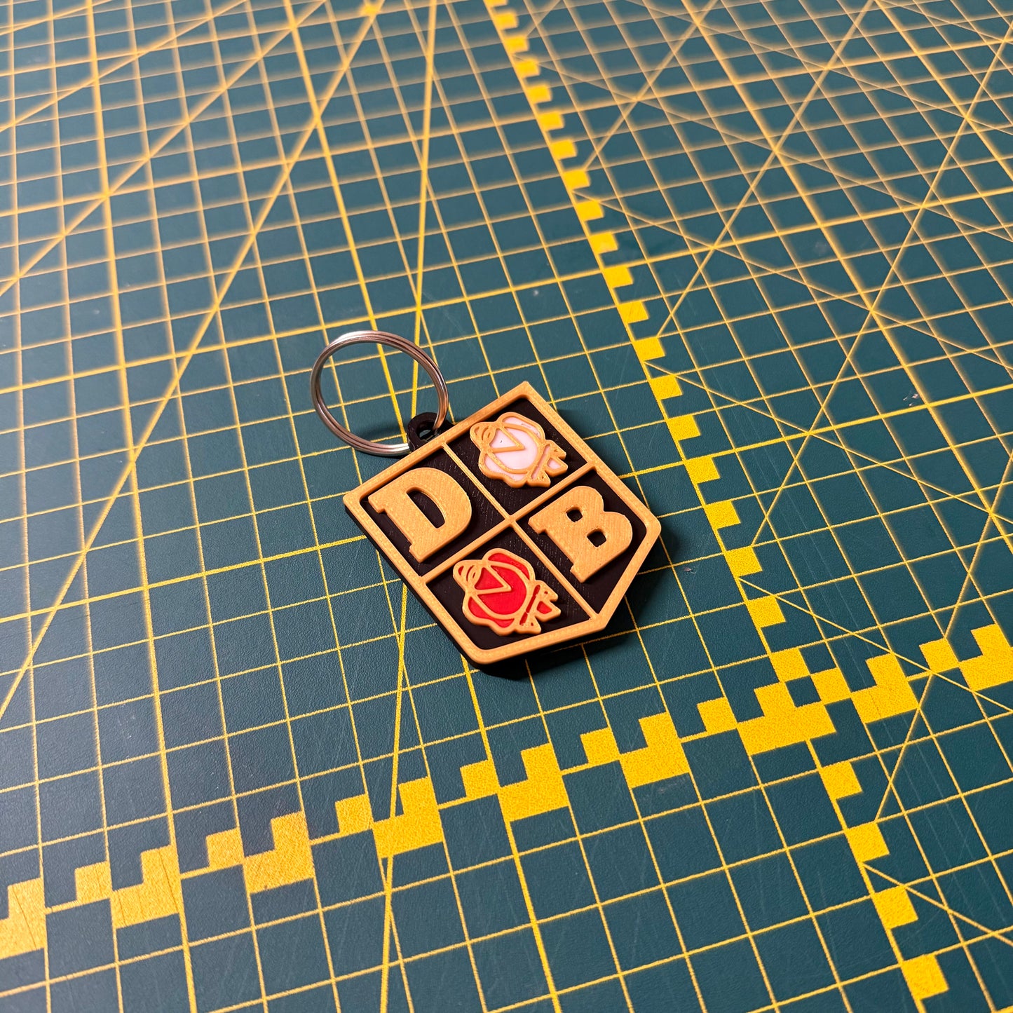 david brown multi coloured keyring