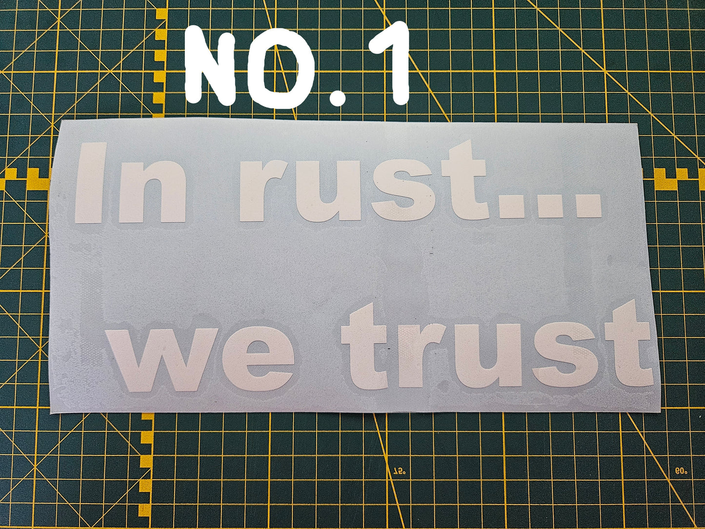 in rust we trust sticker