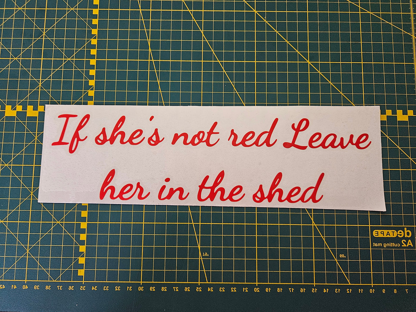 if she's not red leave her in the shed sticker