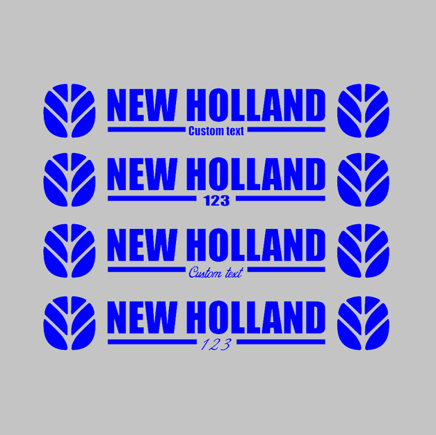 New Holland sunstrip (custom text)