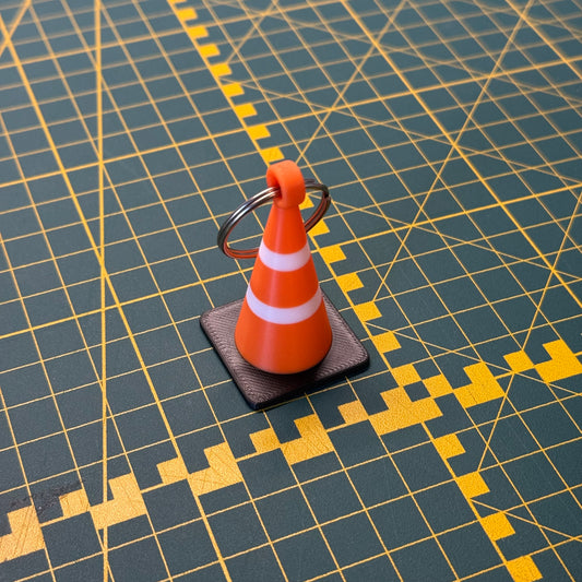 traffic cone keyring