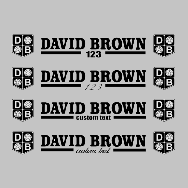 david brown sunstrip (custom text)