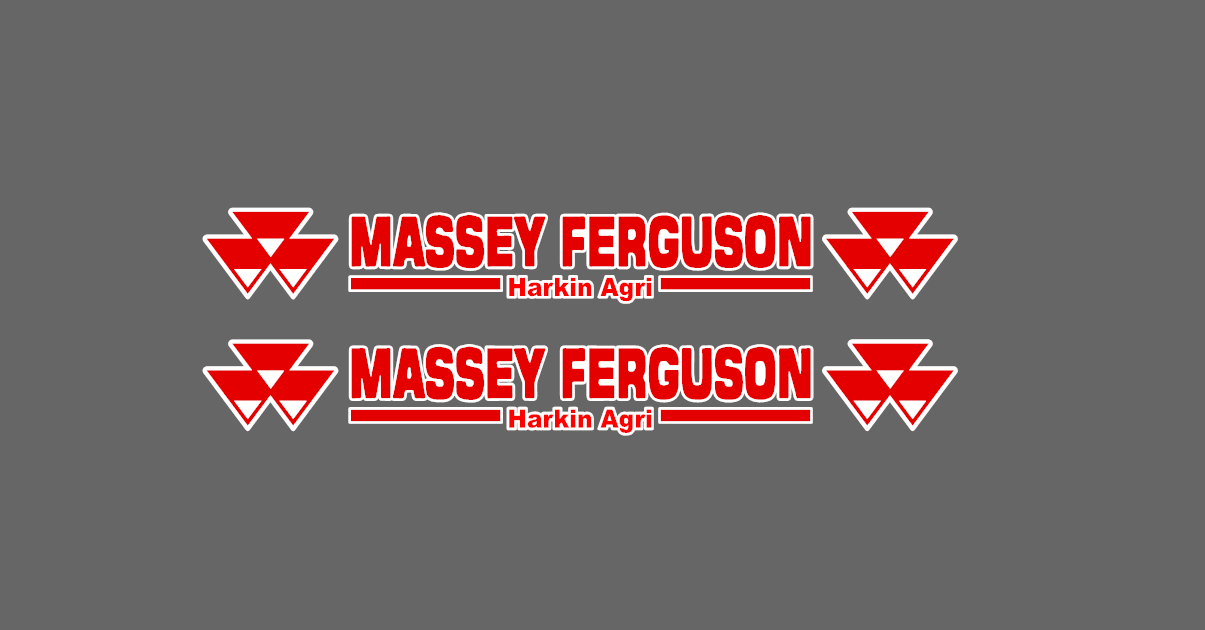 massey ferguson outline sticker (harkin agri)