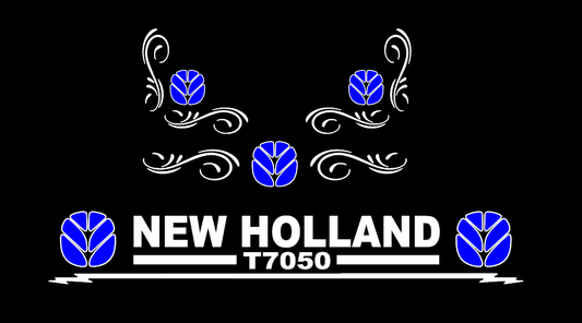 new holland T7050 stickers (banner and swirls)