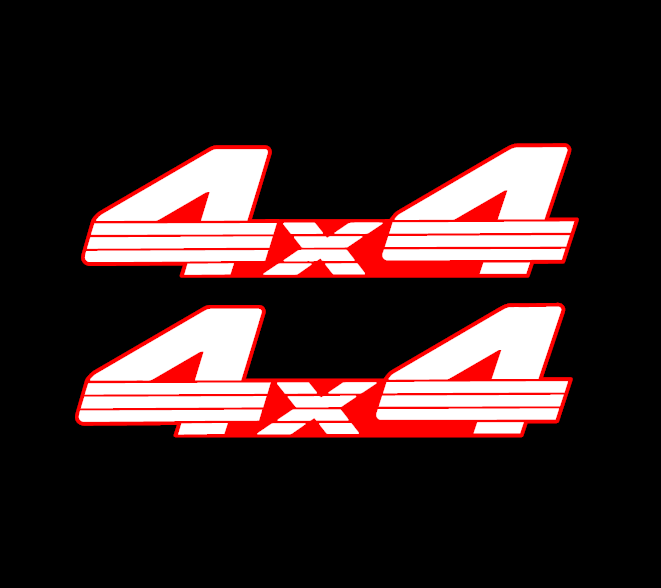 honda big red stickers for rear plastics (pair)