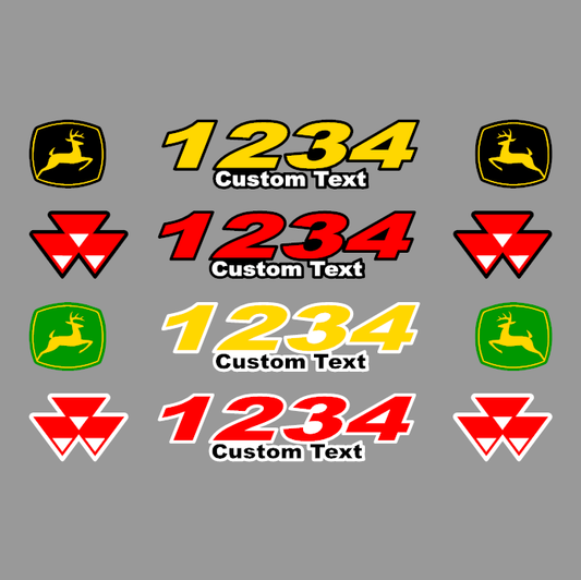layered custom text cab sticker