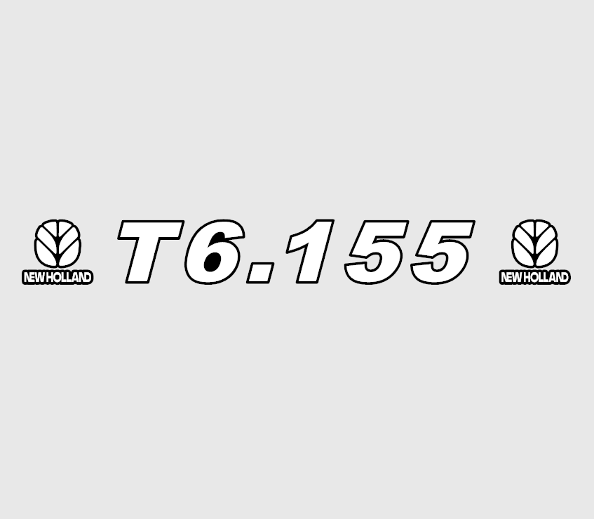 t6.155 new holland sticker