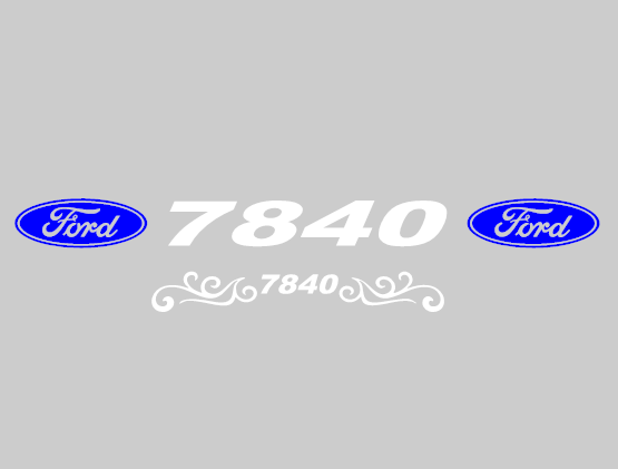 ford 7840 stickers plus corner swirls