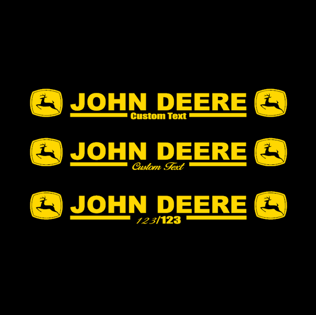 john deere sunstrip (custom text)